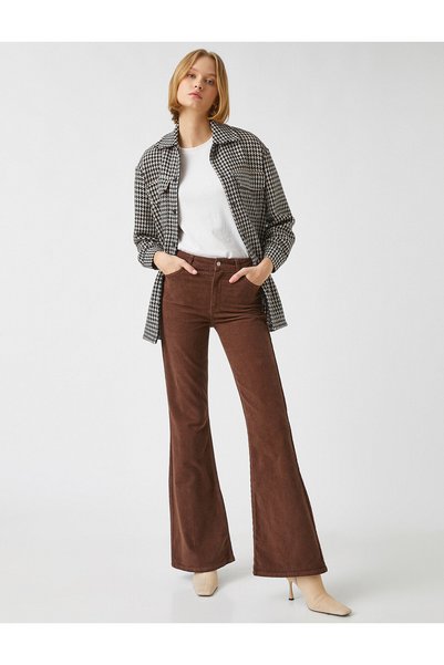 Koton Spanish leg velvet pants