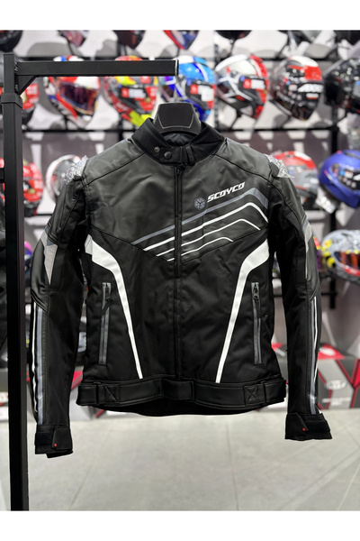 Scoyco Jk153 Black Leather Four Season Coat