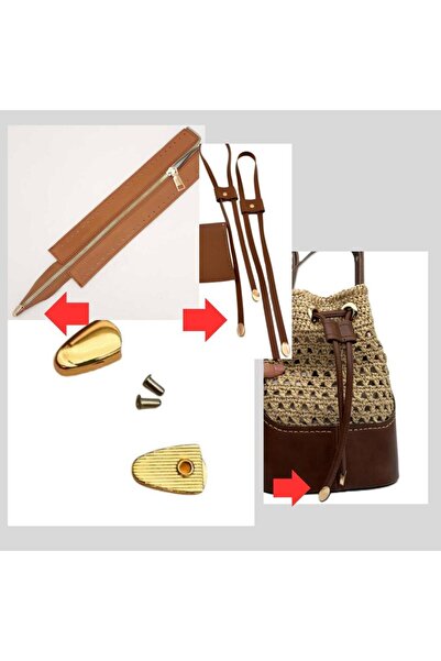 angel çanta aksesuar Light Gold Color Zipper Stop Drawstring End 2 Pieces