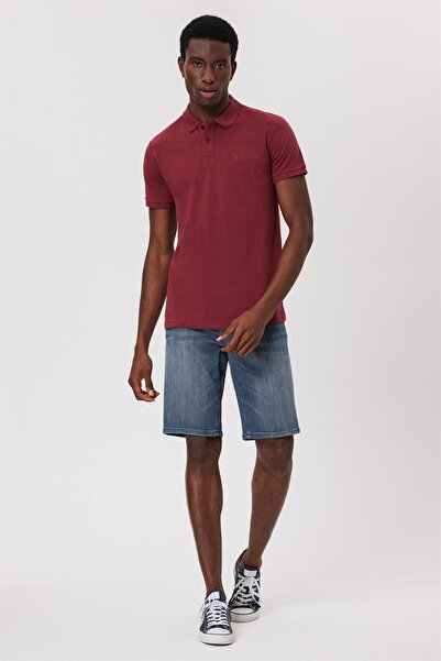 Lee Cooper Ανδρικό μπλουζάκι Twins 100% βαμβακερό με λαιμόκοψη πόλο, χρώμα μπ...