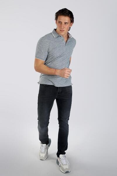 Lee Cooper New Jake Men's Pique Polo Neck T-Shirt Pastel Blue