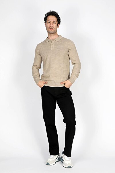 Lee Cooper Gino Erkek Polo Yaka Triko Kazak Vizon