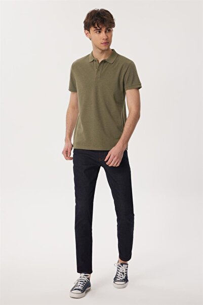 Lee Cooper Ανδρικό μπλουζάκι Miles με λαιμόκοψη πόλο από 100% βαμβάκι, χακί