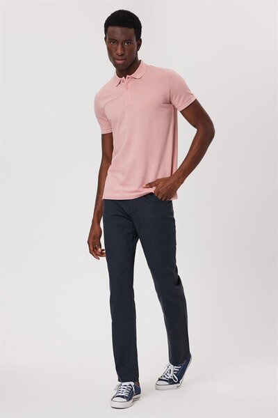 Lee Cooper Twins Men's 100% Cotton Polo Collar T-Shirt Pink