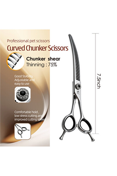 Choice مقص فينيس سي آي كيو الاحترافي JP440C ذو رأس منحني 7.5 بوصة