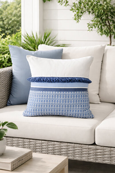 RİTMOHOME Калъфка за възглавница с пискюли в скандинавски етнически стил, мор...