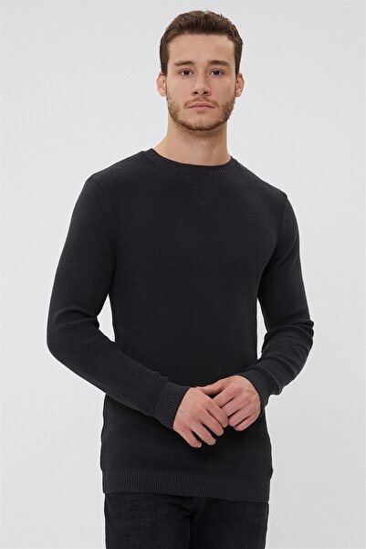 Lee Cooper Clayton men's crew neck sweater dark grey
