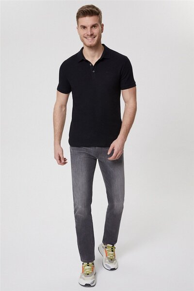 Lee Cooper Ανδρικό μπλουζάκι με λαιμόκοψη από 100% βαμβάκι Tylen, μαύρο