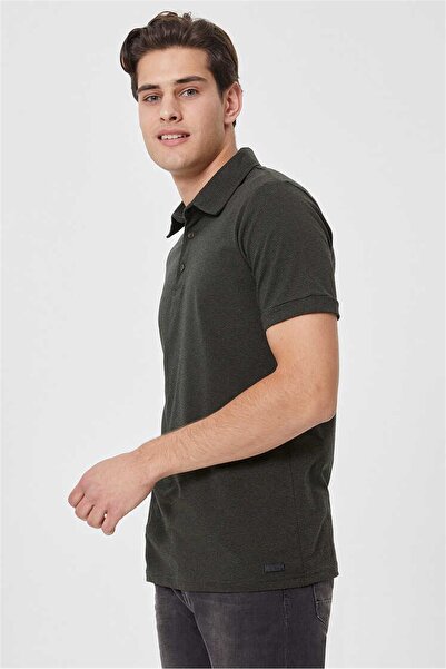 Lee Cooper Daker Men's Polo Neck T-Shirt Khaki