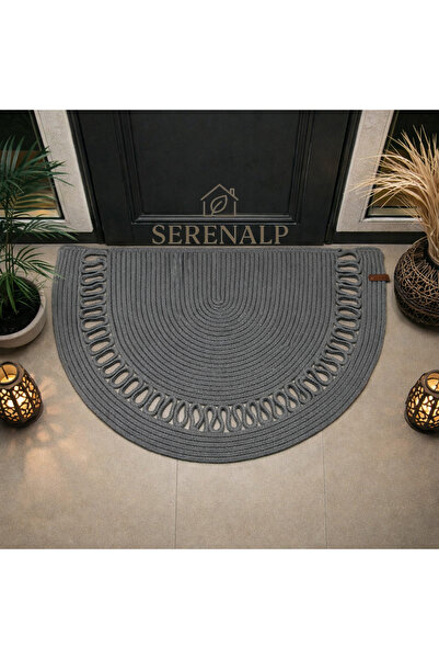 SERENALP سجادة ترحيب أمام الباب بتصميم نصف القمر، مصنوعة يدويًا، ديكور منزلي،...