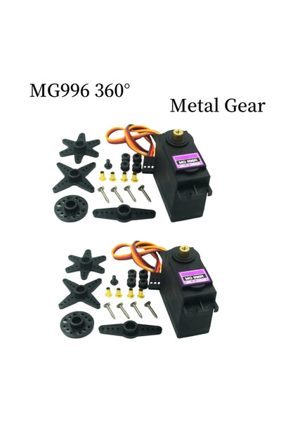 Choice 360 Degrees 2Pcs MG996R All Metal Gear Servo 13kg High Torque Digital ...