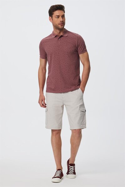 Lee Cooper Newbernard Men's 100% Cotton Polo Collar T-Shirt Dusty Rose