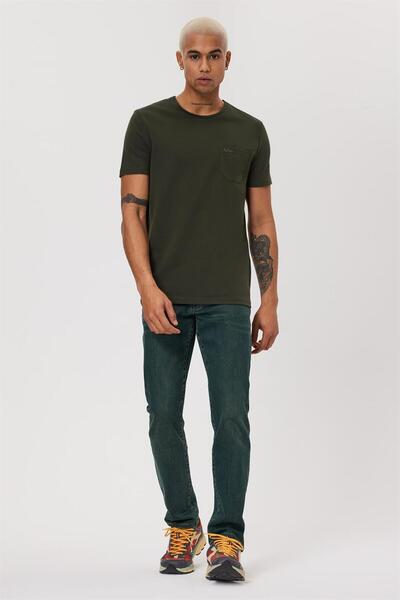 Lee Cooper تي شيرت Twingo للرجال مصنوع من القطن بنسبة 100% برقبة دائرية وياقة...