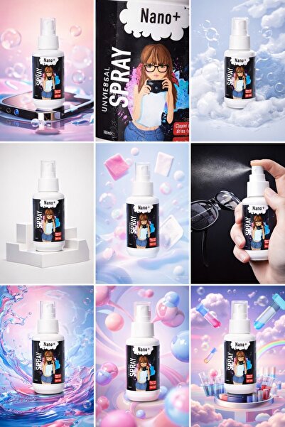 nano+_ro Nano + Eyeglass Cleaning Solution, Alcohol-Free, Anti-Fog, 100ml