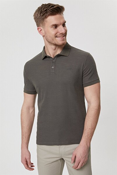 Lee Cooper Tylen muška polo majica sa ovratnikom od 100% pamuka, kaki boja
