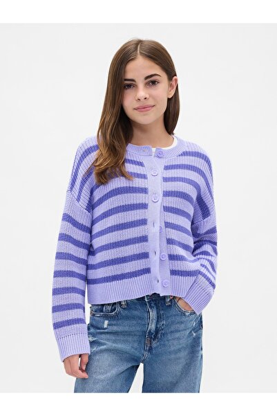 GAP Kız Çocuk Lila Oversize Hırka