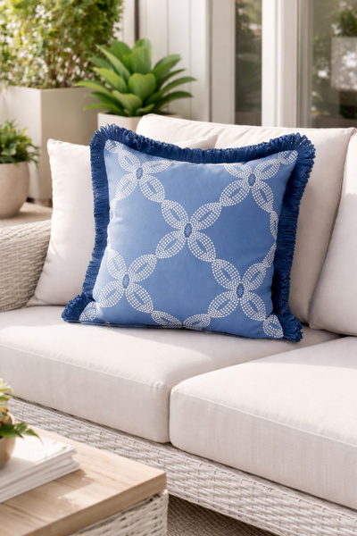 RİTMOHOME Калъфка за възглавница с пискюли в скандинавски етнически стил, мор...