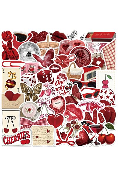 Choice 50 قطعة × 2 أو 50/100 قطعة من ملصقات فتاة الكرز الجمالية الخاصة بعام 2...