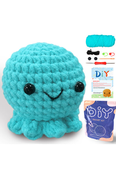 Choice Blue YAMAXIN DIY Crochet Kit for Beginners Easy Craft Tool Set with Sm...