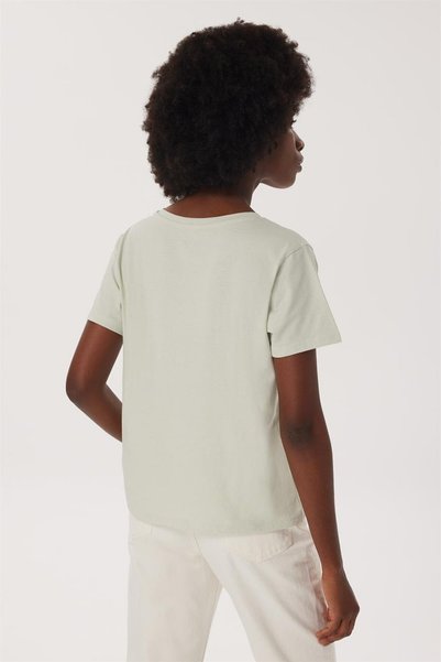 Lee Cooper Lola Women's 100% Cotton V-Neck T-Shirt Mint
