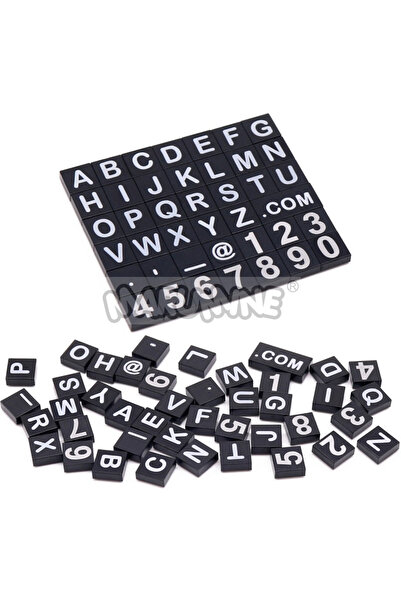 Choice مجموعة قطع بناء مارومين سوداء، قطعة واحدة مربعة (1x1) مطبوعة عليها حرو...