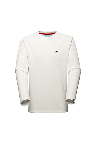 Mammut Unisex φούτερ OffWhite με σχέδιο βάφλα