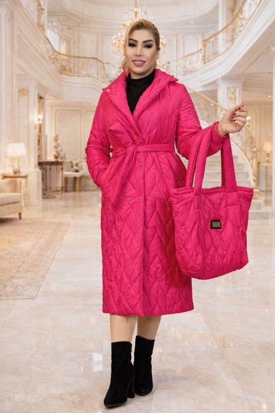 Yeşilmoda kadin şişme mont  kazak kaban kardigan palto rüzgar geçirmez Suya d...