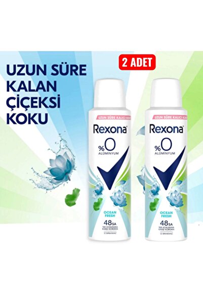 Rexona Kadın Sprey Deodorant Ocean Fresh %0 Alüminyum 150 ml Avantajlı Paket ...