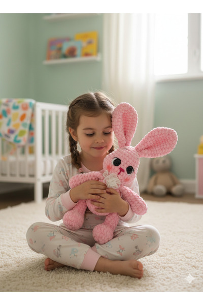 Luna Marissa Amigurumi Tavşan Örgü Oyuncak - 26 cm