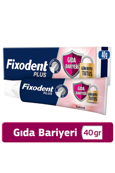 Fixodent Plus Gıda Bariyeri Diş Protezi Yapıştırıcı Krem 40G