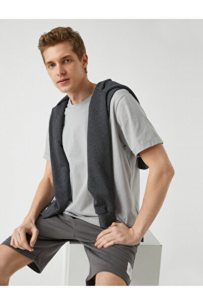 Koton Βασικό μακρύ μπλουζάκι με λαιμόκοψη ποδηλάτου