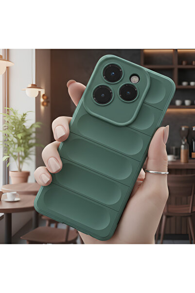 Hatreds İnfinix Hot 40 Pro Kılıf Esnek TPU Oyuklu Yüzey Tasarımlı Kamera Koru...