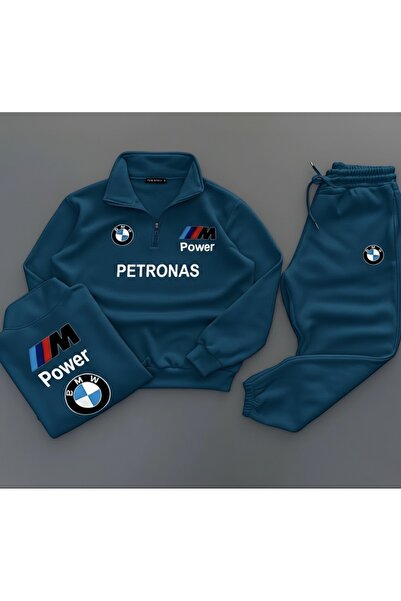 NewCabin طقم بدلة رياضية من Petronas مطبوع BMW M Power 3 iplik Inside Fleece ...