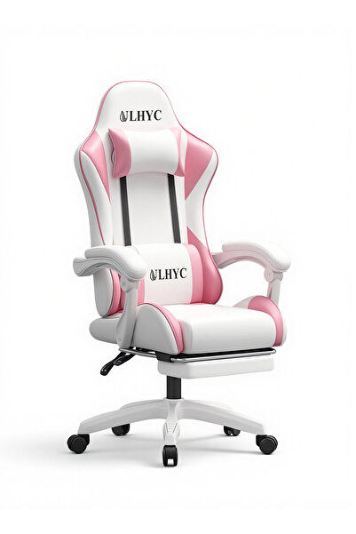 ULHYC كرسي ألعاب إلكتروني، كرسي كمبيوتر قابل للتعديل، مصنوع من الجلد الصناعي،...