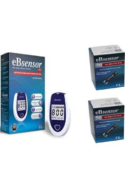 Ebsensor Kan Şeker Ölçümcihazı X2 Kutu Ölçümstrıbı(100 ÖLÇÜM)