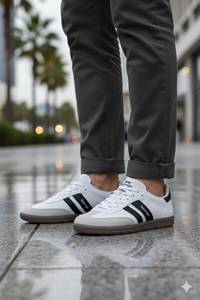 Slazenger INDIA Ανδρικά Γυναικεία Unisex Λευκά/Μαύρα Αθλητικά Παπούτσια Casual