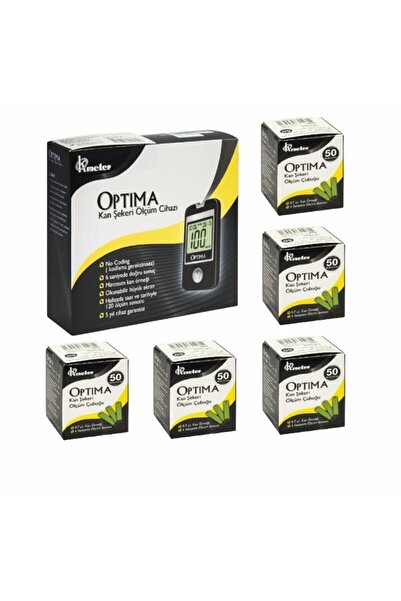 Optima Seker Ölçüm Cihazı+250 Strip 5 Kutu