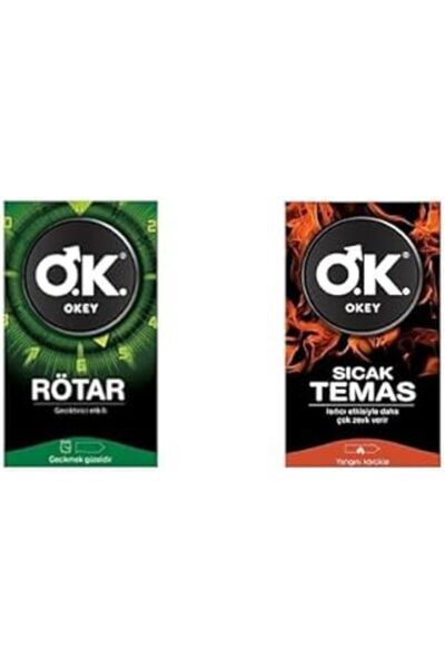 Genel Markalar Okey Rötar Prezervatif 10 Adet + Okey Sicak Temas Prezervatif ...