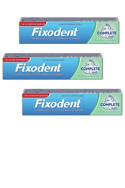 Fixodent Complete Aroma Içermez Diş Protez Yapıştırıcı Krem 47 Gr 3'lü