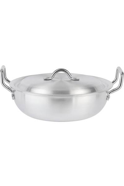 shane Aluminum frying pan with two handles and a lid, 23cm in diameter