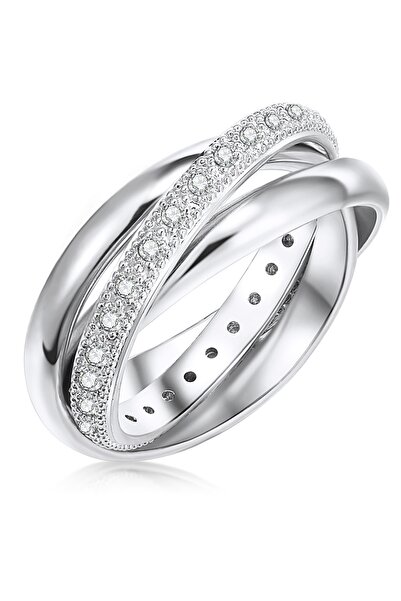 Lulu & Jane Modeschmuckring Ring Zirkonia weiß