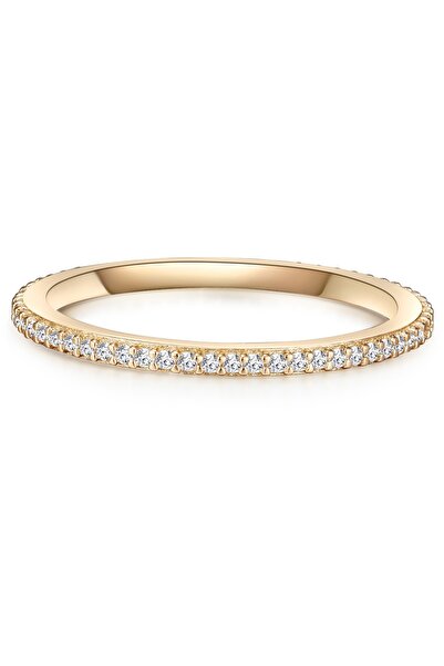 Lulu & Jane Modeschmuckring Ring gelbgold Zirkonia weiß