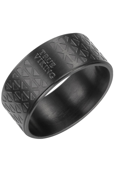 True Rebels Edelstahlring Ring Edelstahl schwarz