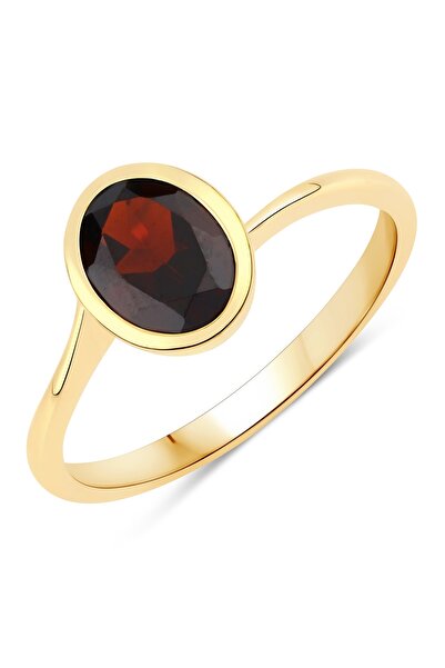Rafaela Donata Edelsteinring Ring Sterling Silber gelbvergoldet Granat