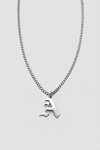 UKHWD SUPPLY 316L Çelik Gotik A Harf Kolye KA1100GM