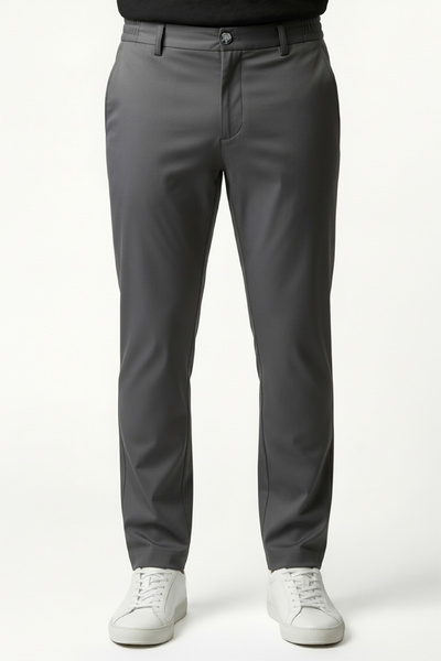 goffra بنطلون رياضي رجالي فليكسيون فائق المرونة بخصر مطاطي مريح باللون الرماد...