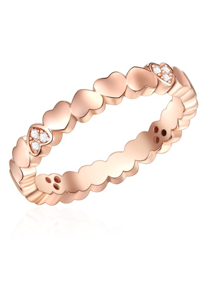 Lulu & Jane Silberring Ring Sterling Silber roségold Zirkonia weiß