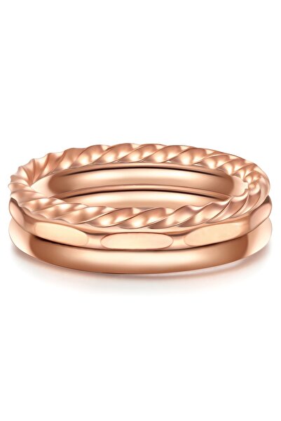 eastside Edelstahlring 3er Set Ringe Edelstahl roségold