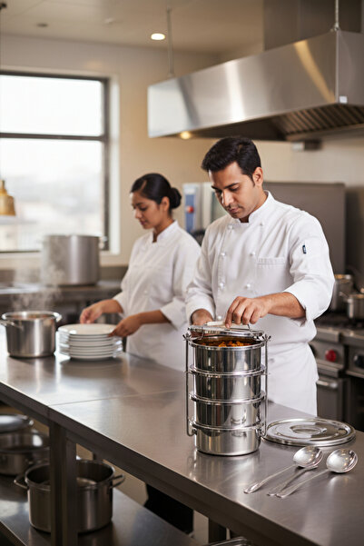 Russet 20x10cm 4 Katlı Paslanmaz Çelik Sefer Tası 6-10 Kişilik (12,5 Litre)