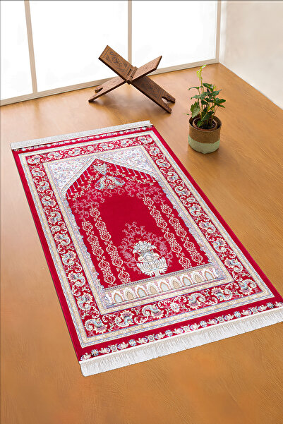 Meta Halı سجادة صلاة من الحرير الطبيعي ذات مظهر فاخر وعالي الجودة من إنتاج شر...